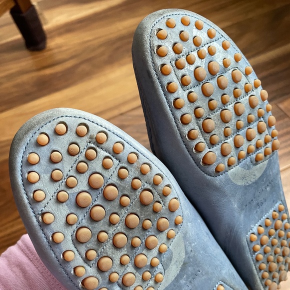 M. Gemi Women's Light Blue Soft Italian Leather Penny Driving Loafers Size 36.5 - Picture 4 of 7